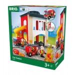 Train - Fire Station 12pc - Brio Wooden Railway  33833